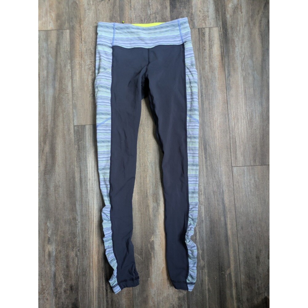 Lululemon Women Size 4 Blue Speed Tight IV Inkwell Space Dye Twist Leggings